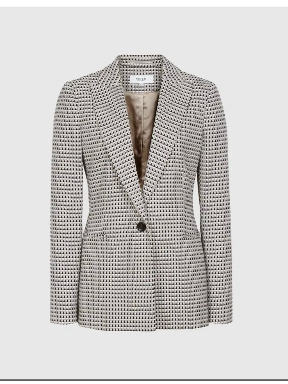 Reiss Astara geometric patterned blazer